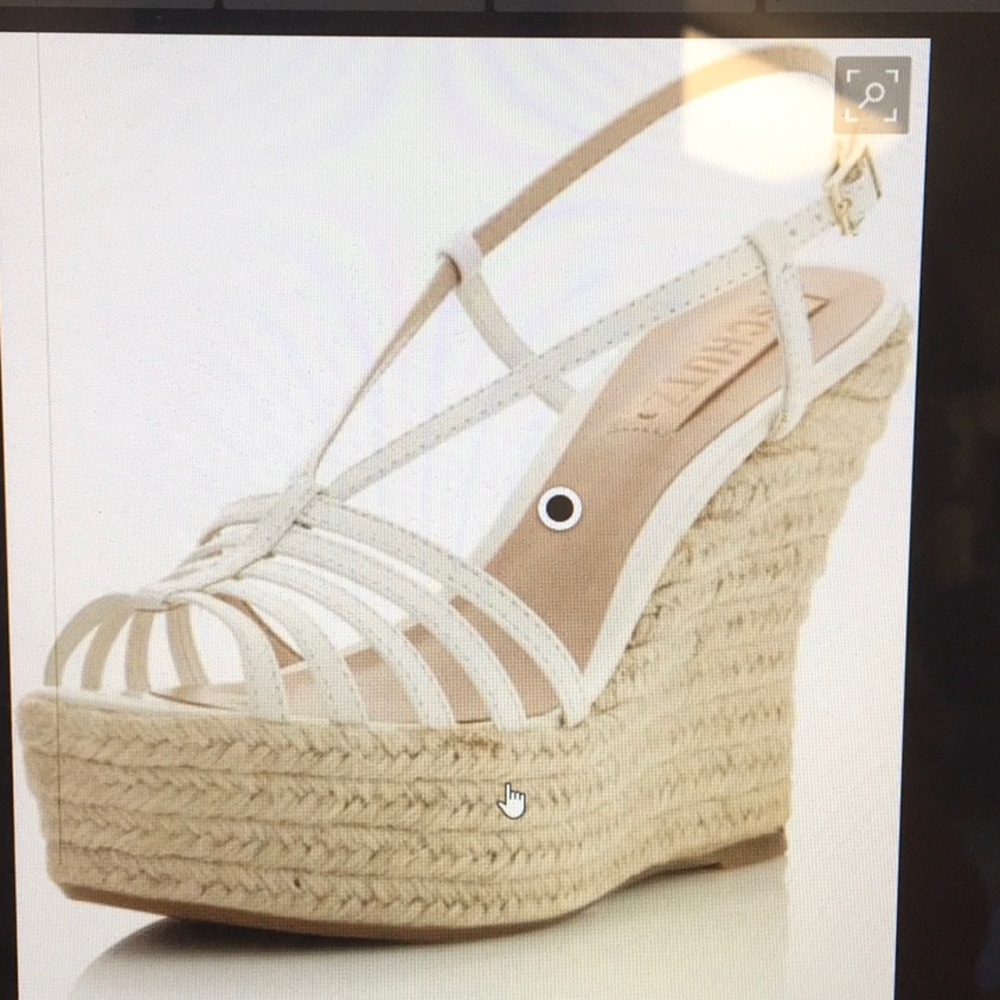SCHUTZ WEDGE SANDAL Cream Size 8